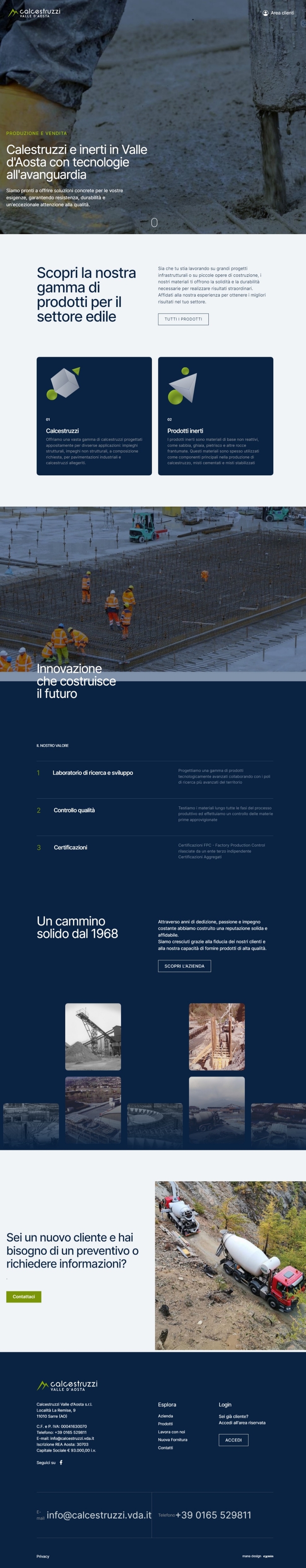 Calcestruzzi Valle d'Aosta s.r.l. - Produzione e vendita di calcestruzzi ed inerti