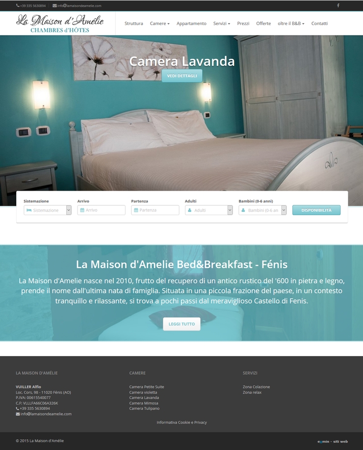 Sito web della struttura ricettiva La Maison d'Amélie - Bed&Breakfast 