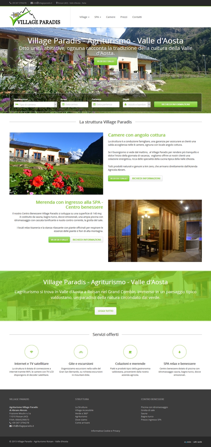 Village Paradis - Agriturismo e centro benessere a Roisan